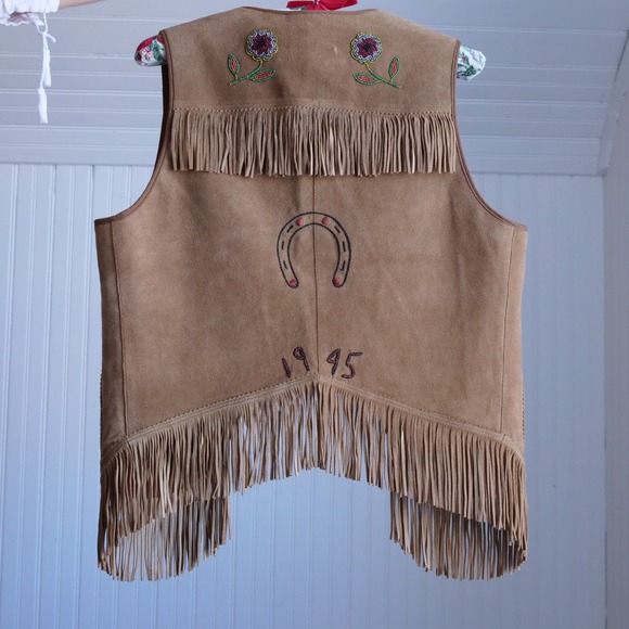 NWT RRL & Co Limited edition 21 of 50 hand embroidered beaded suede vest - Picture 5 of 16